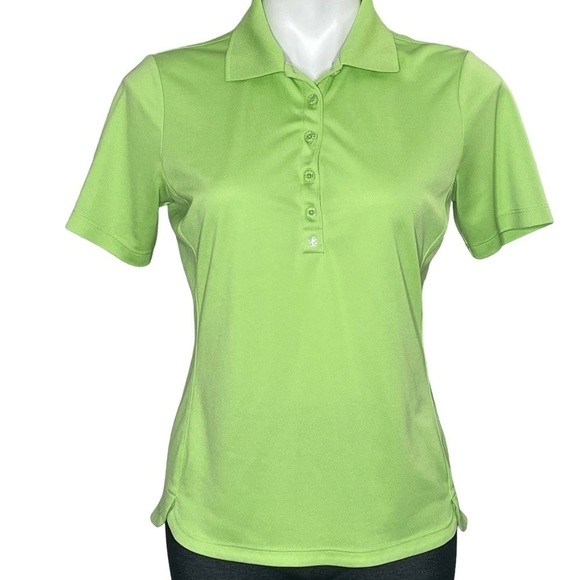 Izod Golf green polo short sleeves medium - Picture 2 of 6